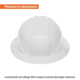 Casco de Seguridad Ala Ancha, Truper - Blanco