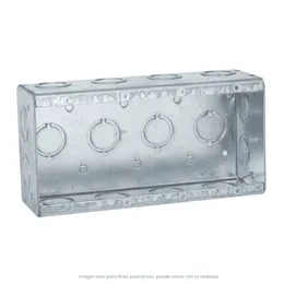 CAJA MET 4X4 KO 1/2" Y 3/4"  PROFUNDA 1-1/2" REDONDA RACO