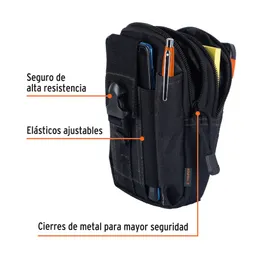Bolso Táctico Negro para Cinturn, Truper