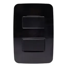 Apagador Sencillo Brushed Metal Negro