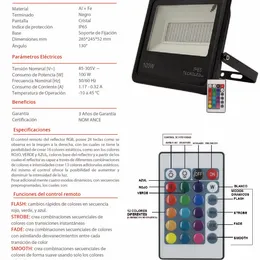 Reflector LED Rgb 100W Rzh-100w-rg Tecnoled