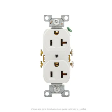 CONTACTO DUPLEX 2P,3H,15A,125V BLANCOA GRADO COMERCIAL R020W
