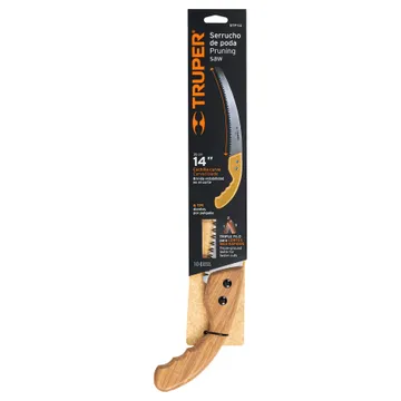 Serrucho de Poda 14",hoja Curva,6 Dpp, Mango Madera, Truper