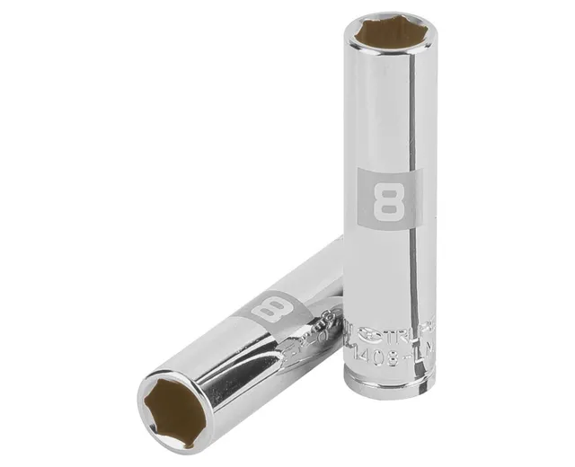 Dado Largo de 8 Mm , 6 Puntas, Cuadro 1/4", Truper