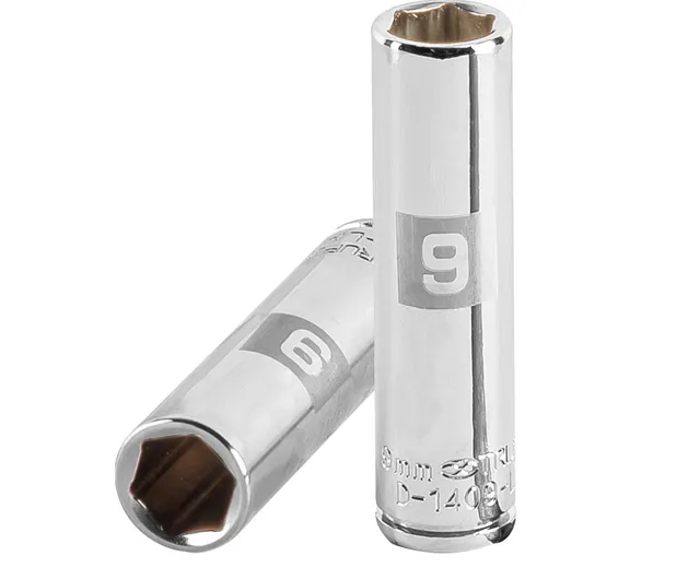 Dado Largo de 9 Mm , 6 Puntas, Cuadro 1/4", Truper