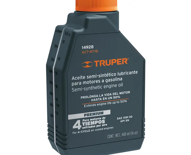 ACEITE SEMI-SINTÉTICO, 4 TIEMPOS, 400 ML (14 OZ), TRUPER
