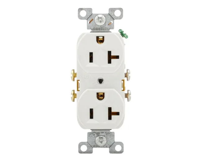 CONTACTO DUPLEX 2P,3H,15A,125V BLANCOA GRADO COMERCIAL R020W