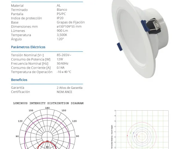 DOWNLIGHT 12W 3500K 85-265V MLDL12WWTBC SATIN
