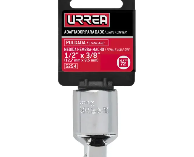 Adaptador para Matraca de Cuadro 1/2" HEMBRA A Cuadro 3/8 MACHO", Truper