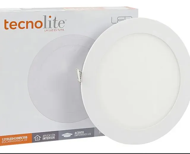 LAMPARA INTERIOR EMPOTRADO LED 12W 100-240V 3000K 720LM