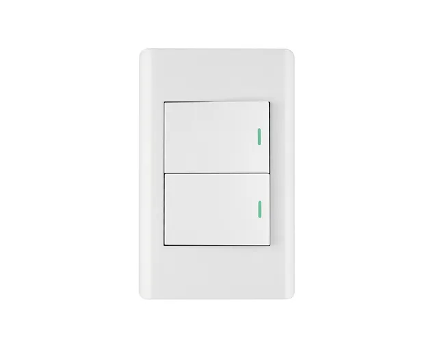 Placa Armada Blanca 2 Interruptores 1.5 Mdulos, Lisboa