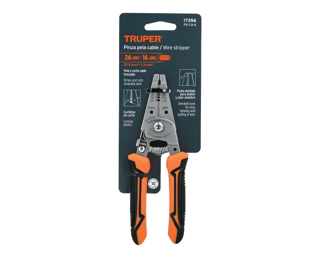 Pinza 6" Pela Cables, 20 A 10 Awg, Truper