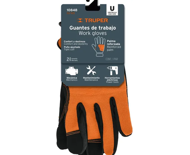 Guantes para Mecnico, Palma Reforzada, Unitalla, Truper