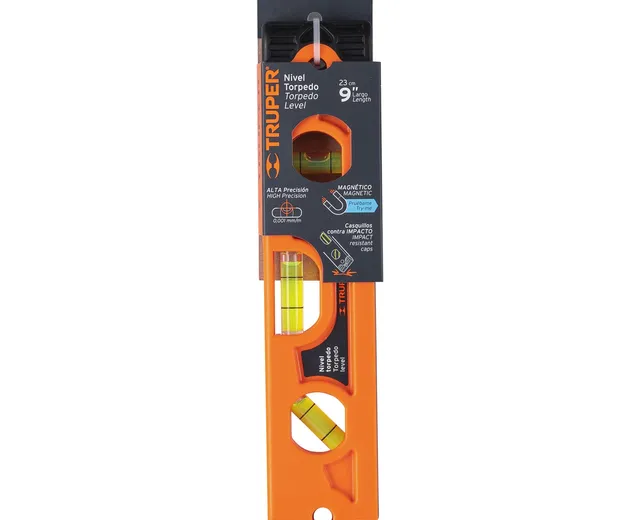 Nivel Torpedo Magntico de 9" con Cuerpo de Abs, Truper