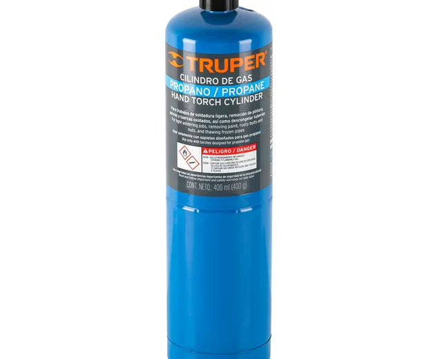 Cilindro de Gas Propano de 400g, Azul, Truper