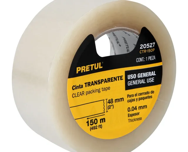 Cinta de Empaque 48 Mm X 150 M Transparente, Truper