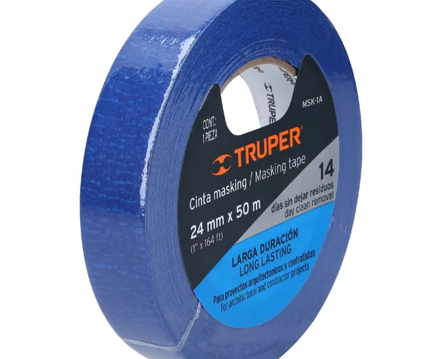 Cinta Masking Tape Azul de 3/4" X 50 M para Pintor, Truper