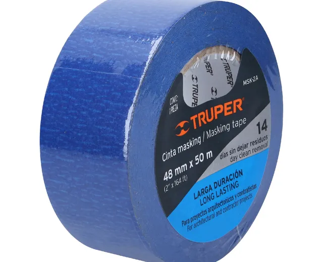 Cinta Masking Tape Azul de 2" X 50 M para Pintor, Truper
