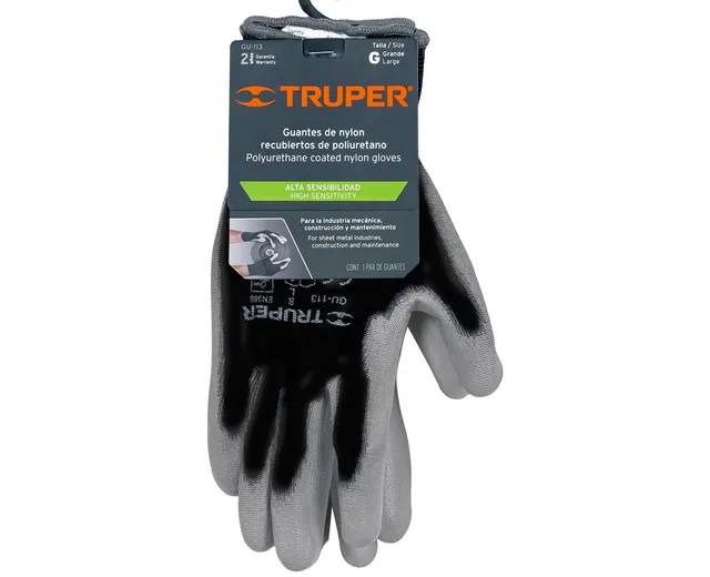 Guantes de Nylon Recubiertos de Poliuretano, G, Truper