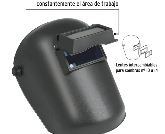 Careta para Soldar con Lente Abatible, Sombra 11, Truper