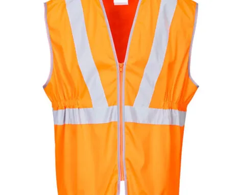 Chaleco de Seguridad Naranja con Cintas de Alta Visibilidad