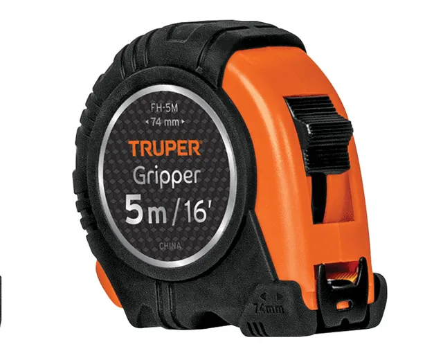 Flexmetro Gripper Contra Impactos 5 M Cinta 19 Mm, Truper