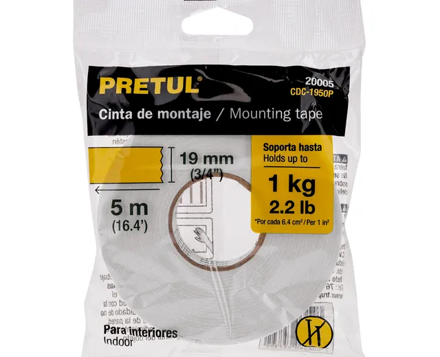 Cinta Doble Cara de 19 Mm X 5 M, Pretul