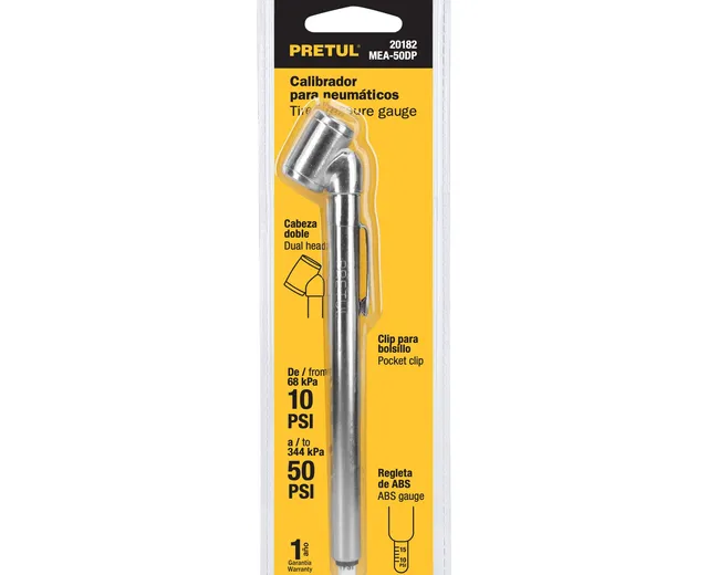 Calibrador de Presion 50 Psi, Cabeza Doble, Pretul