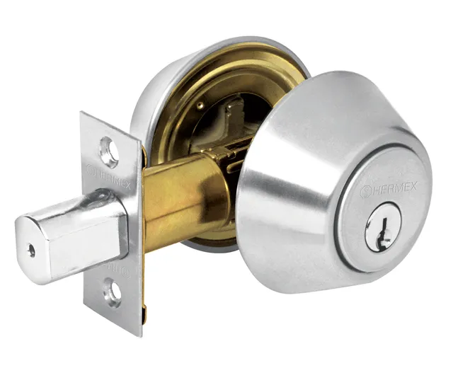 Cerrojo Llave-llave Cromo Mate, Llave Tradicional, Hermex