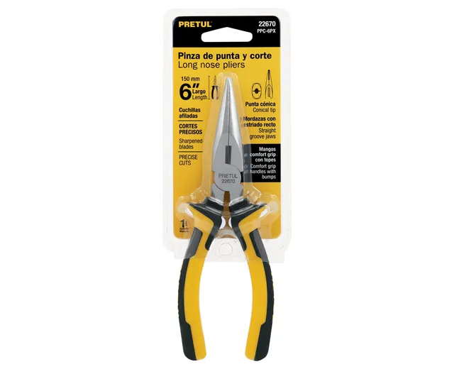 Pinza de Punta y Corte 6" Mango de Vinil, A Granel, Pretul