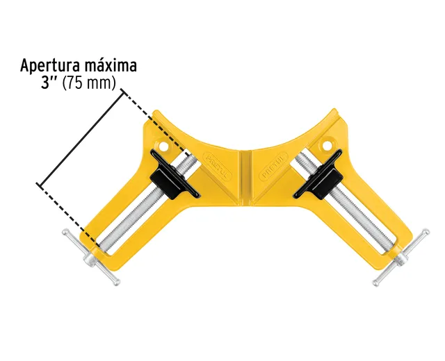 Prensa Esquinera de 3", Cuerpo Aluminio, Pretul