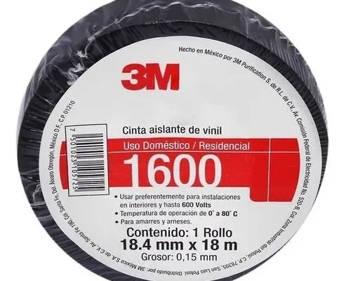 Cinta Temflex 1600 3M Negra