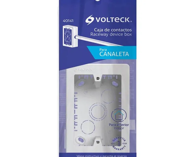 Caja de Contactos para Canaleta 3" X 5", Blanca, Volteck