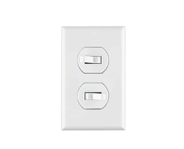 Placa Armada 2 Interruptores Sencillo,blanca, Lnea Standard