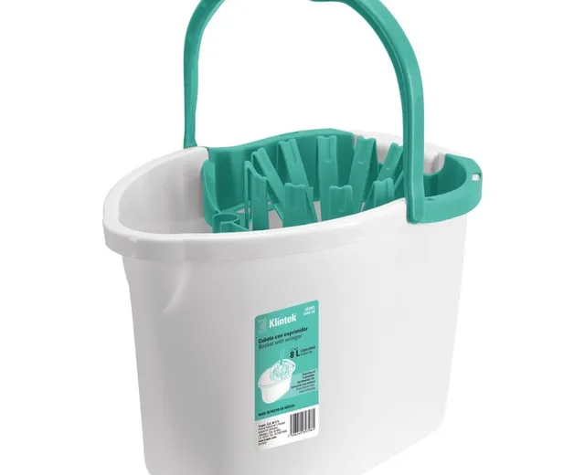 Cubeta Plastica con Exprimidor, 8L Klintek