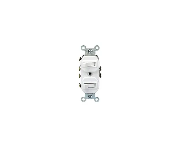 Apagador Doble Policarbonato Metal Blanco
