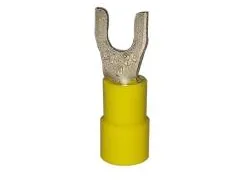 Zapata de Horquilla Amarillo Calibre 12-10, Perno 3/16"