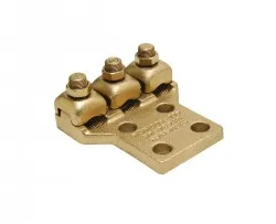 Zapata Mecánica de Bronce 3 Cables Calibre 400-600 Mcm 4 Barrenos Q3A34-4N