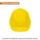 Casco de Seguridad Ventilado, Ajuste de Matraca - Amarillo