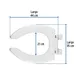 Asiento Alargado Sin Tapa para Taza Fluxmetro, Blanco,foset