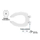 Asiento Alargado Sin Tapa para Taza Fluxmetro, Blanco,foset