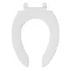 Asiento Alargado Sin Tapa para Taza Fluxmetro, Blanco,foset