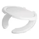 Asiento Redondo Ligero con Tapa para Wc, Blanco, Foset Basic