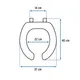 Asiento Redondo Ligero con Tapa para Wc, Blanco, Foset Basic