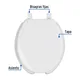 Asiento Redondo con Tapa para Wc, Abierto, Blanco, Foset