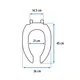 Asiento Alargado con Tapa para Wc, Abierto, Blanco, Foset