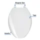 Asiento Alargado con Tapa para Wc, Abierto, Blanco, Foset