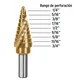 Broca Escalonada Titanio 9 Escalones 1/4" A 3/4", Expert