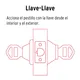 Cerrojo Llave-llave Cromo Mate, Llave Tradicional, Hermex