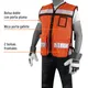 Chaleco Brigadista con Cintas Reflejantes, Color Naranja
